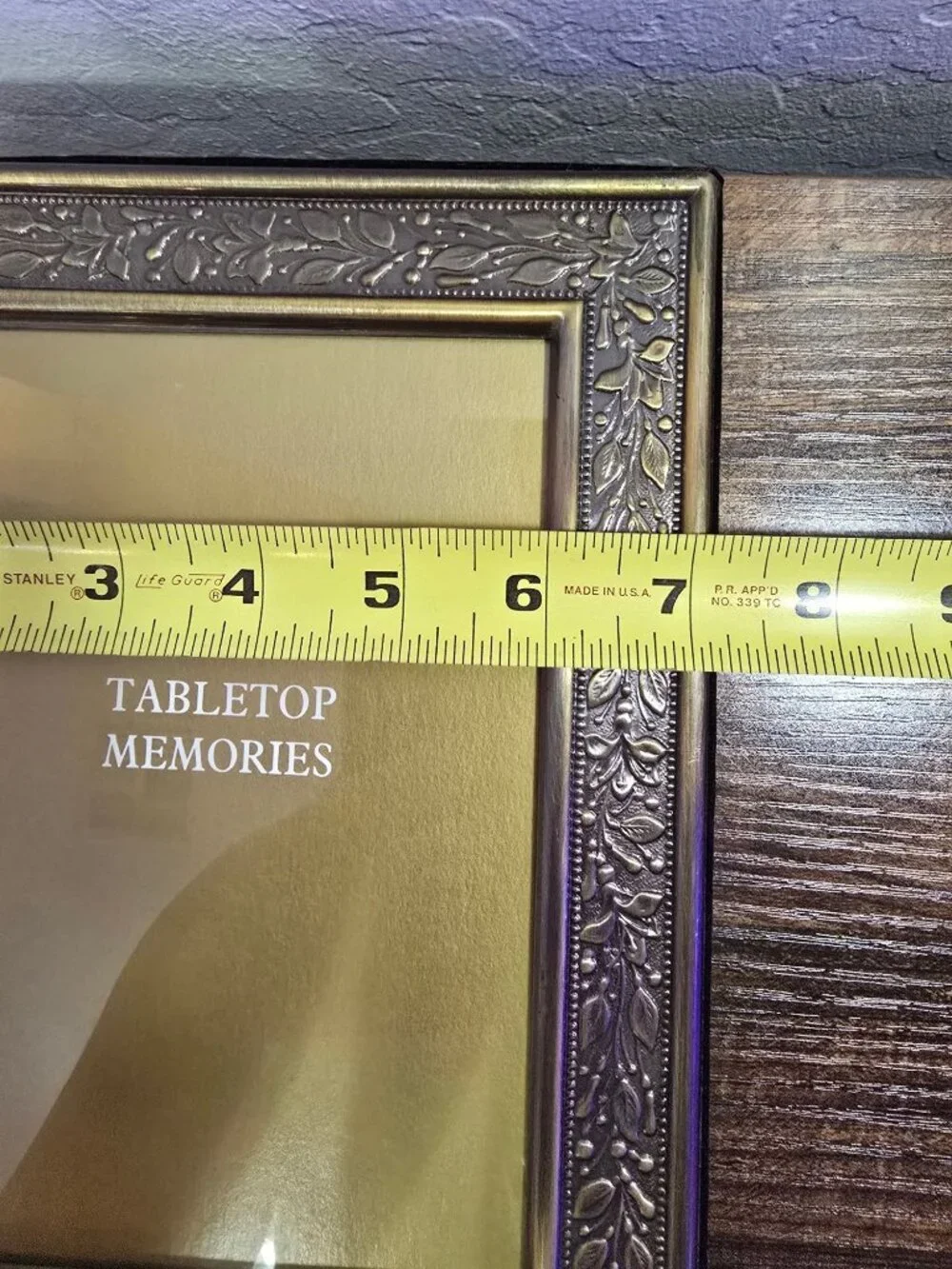 International Silver Tabletop Memories Ornate Picture Frame 5x7